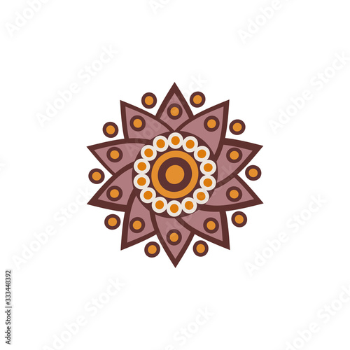 Aboriginal art dots painting icon logo design