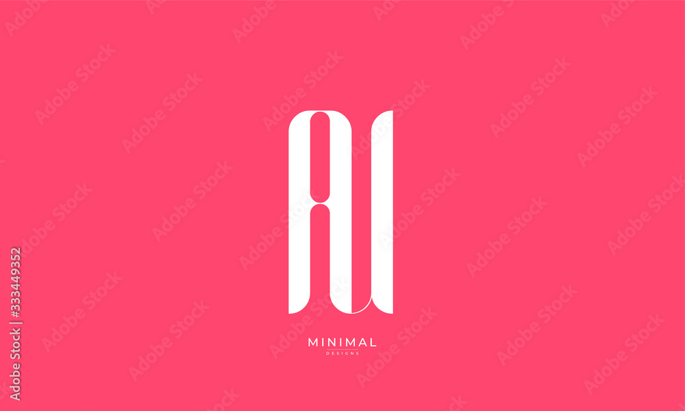 alphabet letter icon logo AU