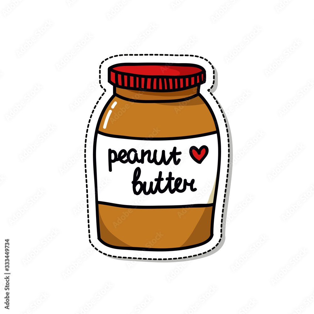 peanut butter doodle icon, vector illustration peanut butter doodle icon, vector illustration