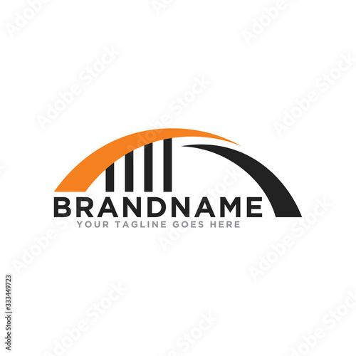 Bridge logo icon vector. Modern design bridge logo template.