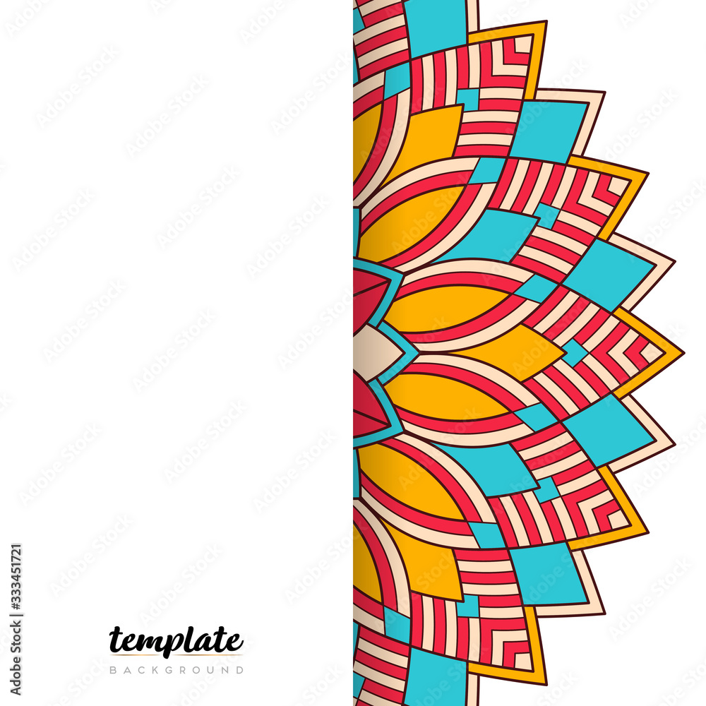 Mandala white background. Round floral ornament Mandala white background. Round floral ornament