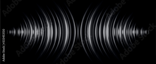 Sound waves oscillating