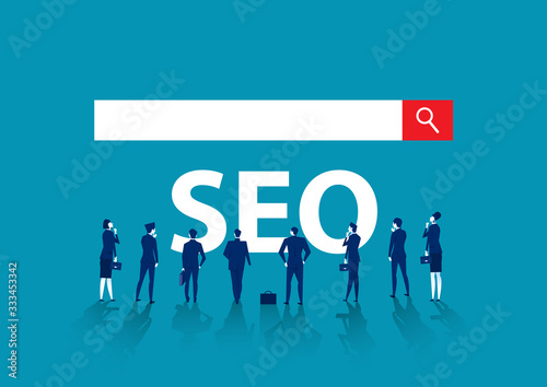 team business cooperation serch SEO internet banner for business web