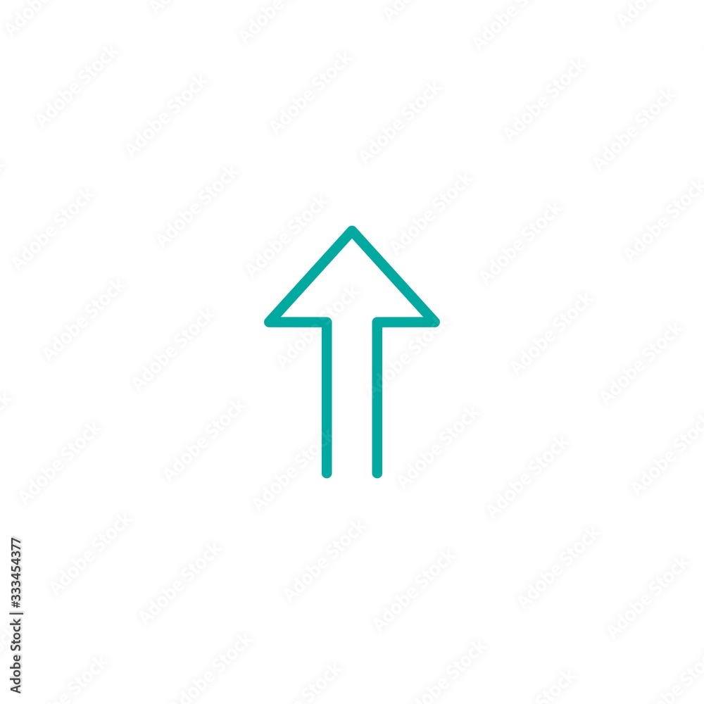blue sharp arrow up. Line icon isolated on white. Upload icon. blue sharp arrow up. Line icon isolated on white. Upload icon.