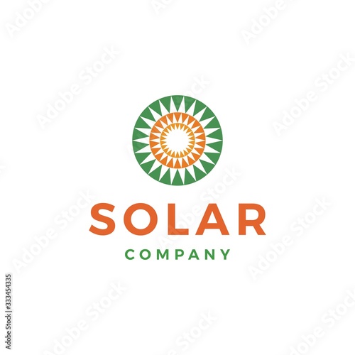 Abstract Sun solar logo template