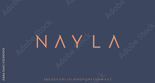 nayla, luxury modern font alphabetical vector set photo