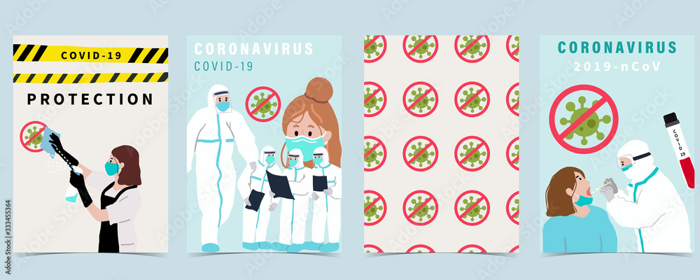 Novel coronavirus background and covid-19 concept design to prevent the spread of bacteria, viruses.Vector illustration for poster Novel coronavirus background and covid-19 concept design to prevent the spread of bacteria, viruses.Vector illustration for poster