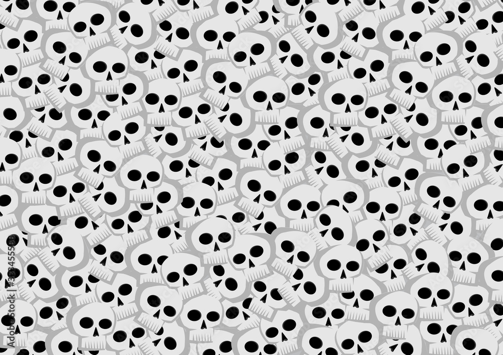 Human Skull Pattern Abstract Vector Background Human Skull Pattern Abstract Vector Background