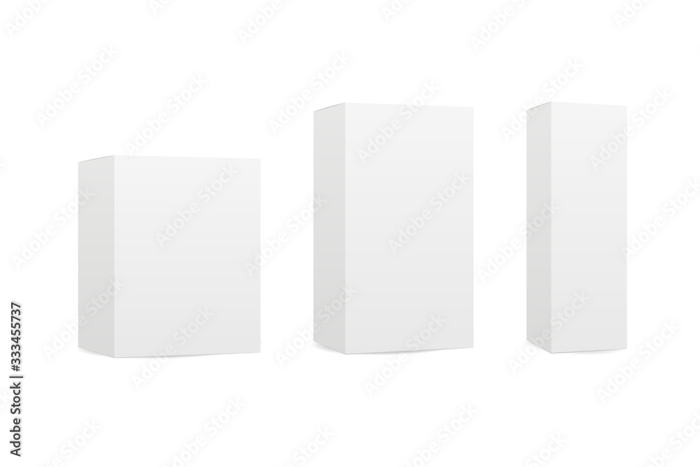 Boxes mock up isolated on white background Boxes mock up isolated on white background