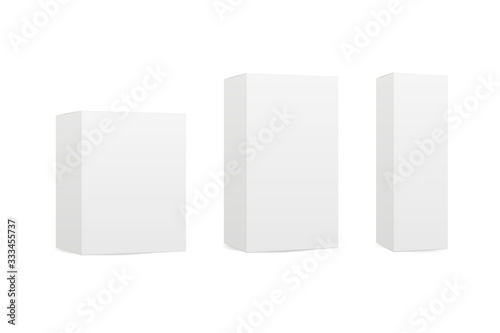 Boxes mock up isolated on white background