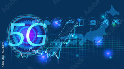 日本のネットワークサイバーコミュニケーションITイメージ背景