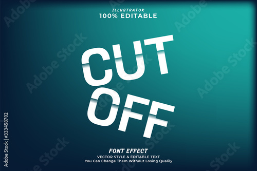 Cut off editable text effect
