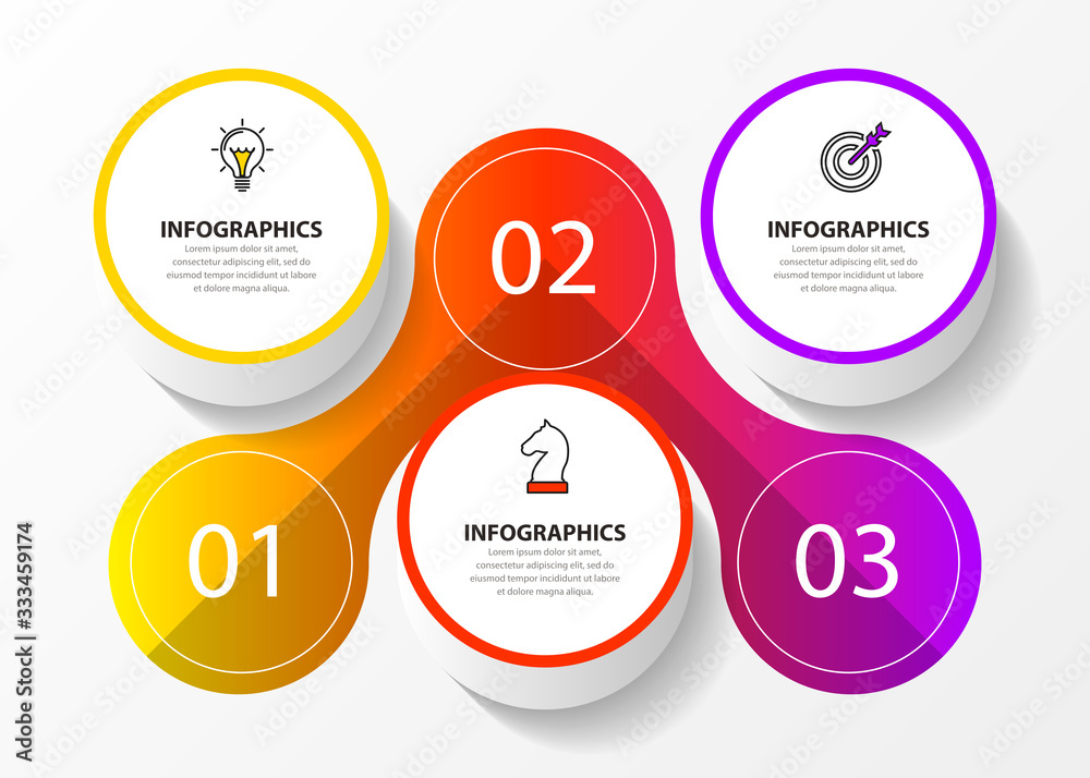 Infographic design template. Creative concept with 3 steps Infographic design template. Creative concept with 3 steps