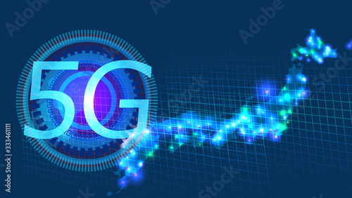 日本のネットワークサイバーコミュニケーションITイメージ背景