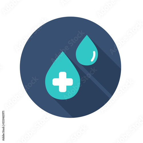 alcohol gel, hand sanitizer flat icon, vector illustration