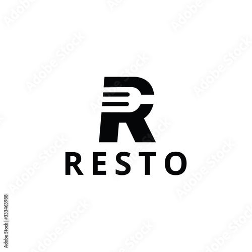 Restaurant, resto, food court, cafe logo template.