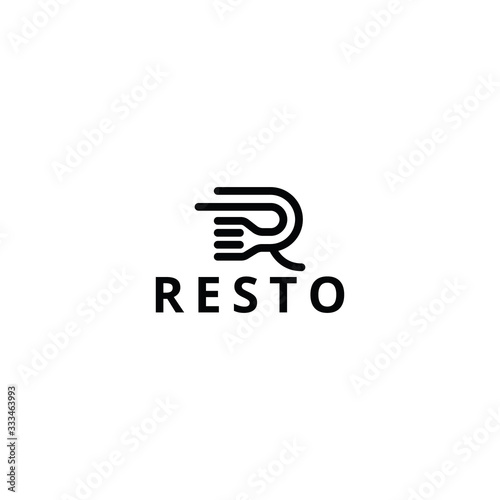 Restaurant, resto, food court, cafe logo template.
