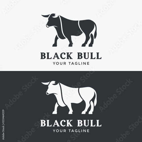  Abstract Creative bull horns logo template