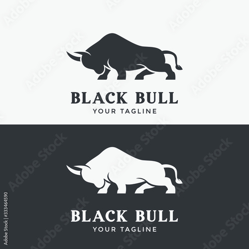  Abstract Creative bull horns logo template