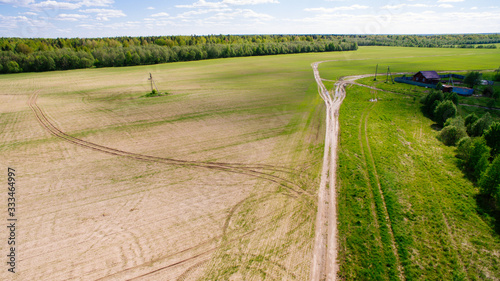 field and road from a bird's eye view © kapralov