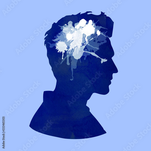 Conceptual head sience vector illustration