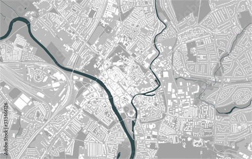 map of the city of York, North Yorkshire, Yorkshire and the Humber , England, UK