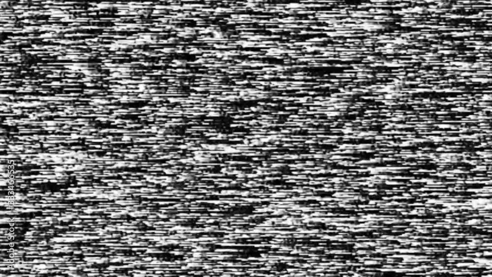 No transmission television static noise random dot pixel pattern of static displayed on full screen, loopable concept.
