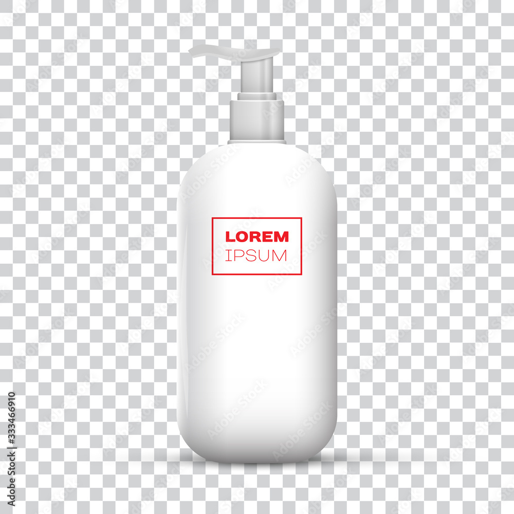 Plastic Clean White Bottle With Dispenser Pump Plastic Clean White Bottle With Dispenser Pump