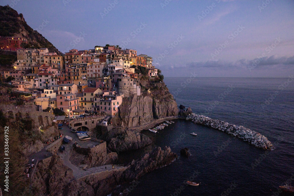 Cinque Terre Italy at Sunset