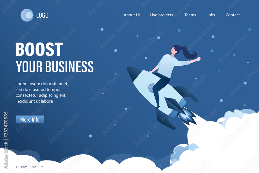 Fotografie Boost your business landing page template
