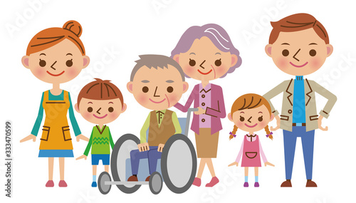 3世代家族の介護イメージ