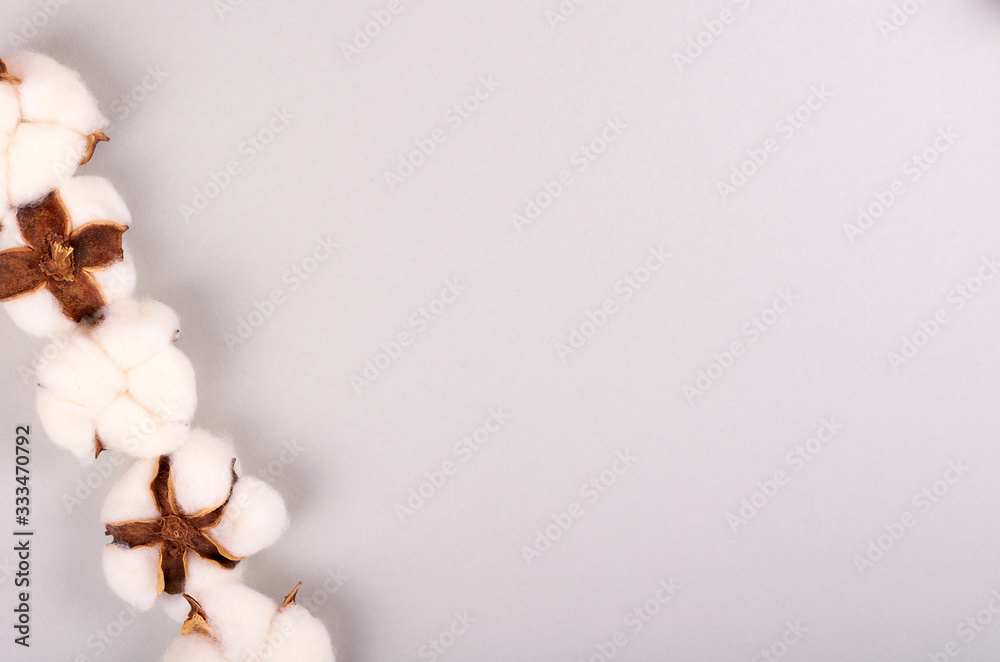 Cotton ball on grey background composition. Cotton ball on grey background composition.