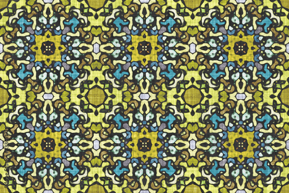 Kaleidoscope seamless pattern- autumn motive