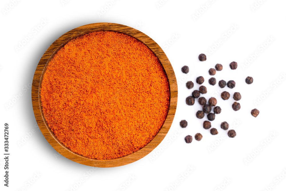 Turmeric and black pepper isolated on white. Turmeric and black pepper isolated on white.