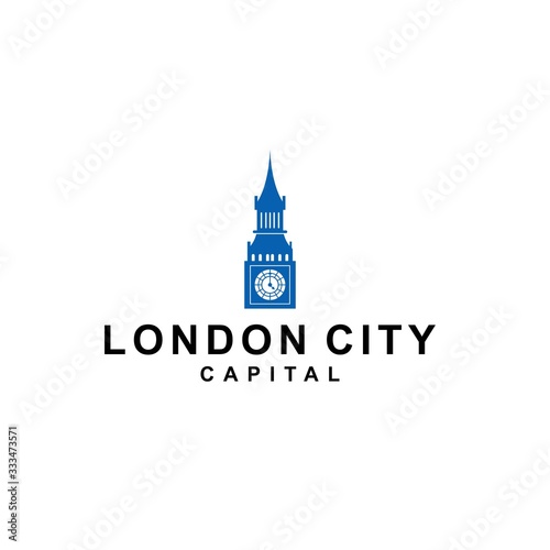 london city capital icon logo design vector image illustration