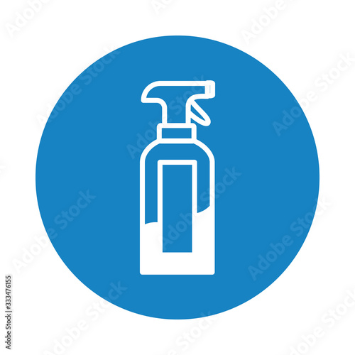 spray bottle icon, block style