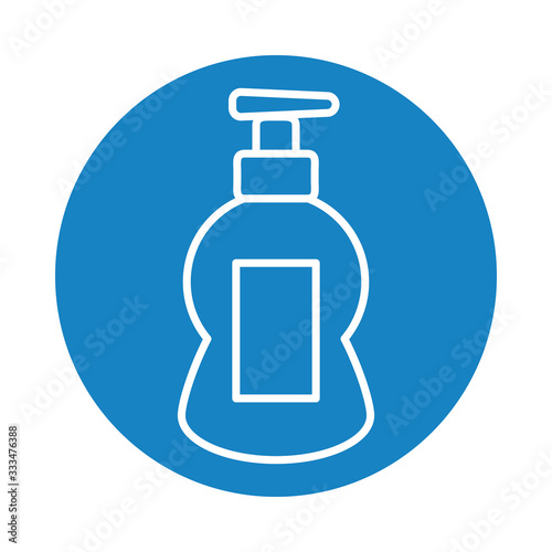 hand soap bottle icon, block style