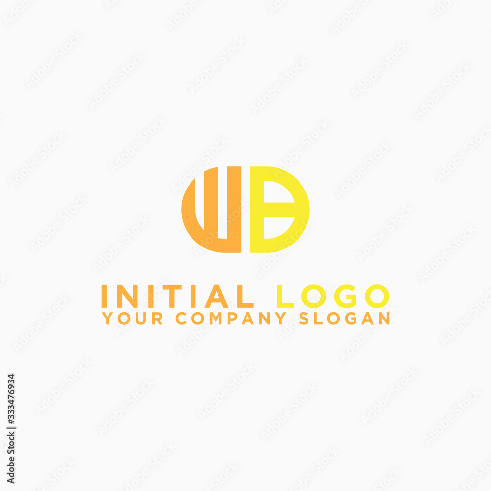 inspiring logo designs for companies from the initial letters of the WB logo icon. -Vectors