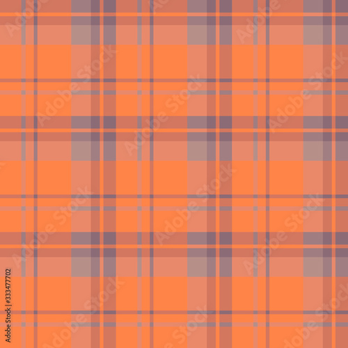 Seamless pattern in fascinating orange colors for plaid, fabric, textile, clothes, tablecloth and other things. Vector image.