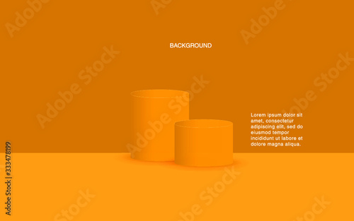 Vector background with gradient bright colors and minimalistic shapes