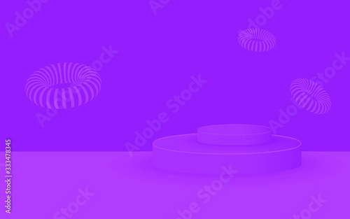 Vector background with gradient bright colors and minimalistic shapes