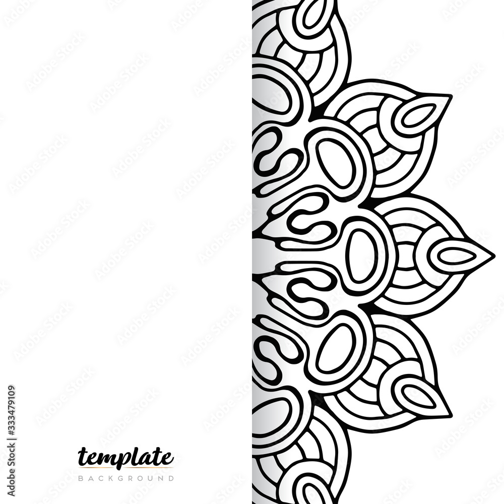 Obraz premium Mandala white background. Round floral ornament