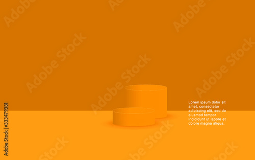 Vector background with gradient bright colors and minimalistic shapes