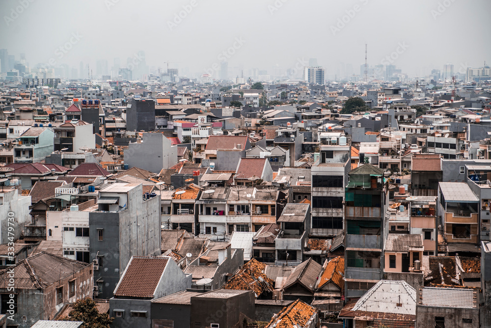 Fototapeta premium Sprawling Urban City of Jakarta, Indonesia