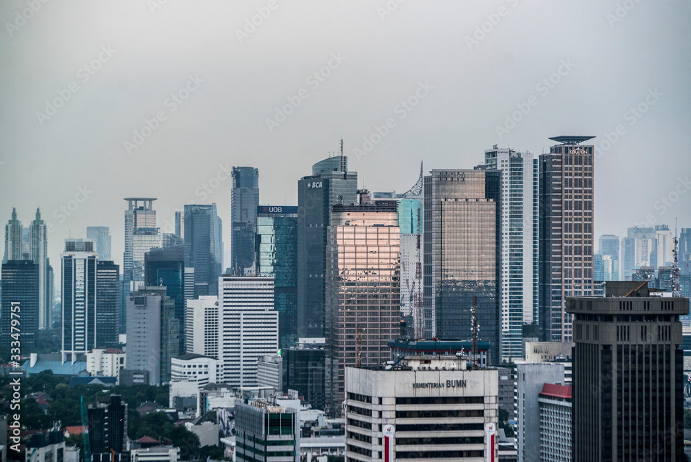 Fototapeta premium Modern Skyline Skyscrapers of Jakarta Indonesia