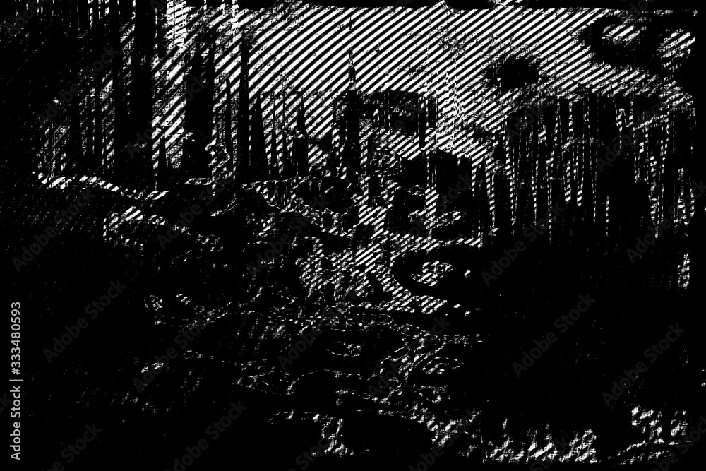 Fototapeta premium Halftone engraving grunge line art.