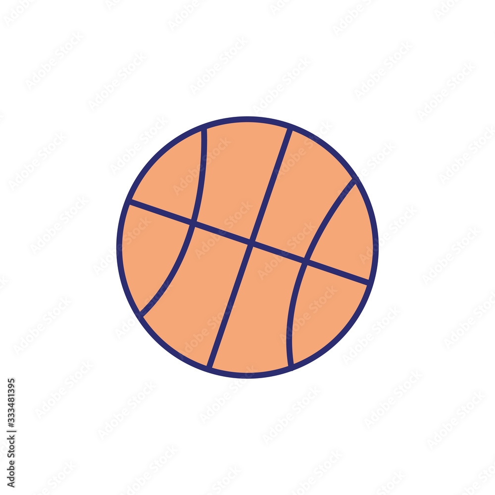 basketball balloon sport isolated icon