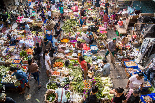 Colorful Vegetable Market in Bali Indonesia