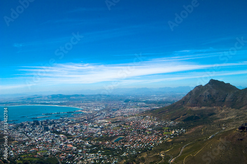 Cape Town and Table Mountain aerial view