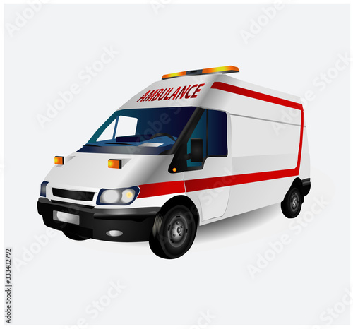 ambulance isolated on white background